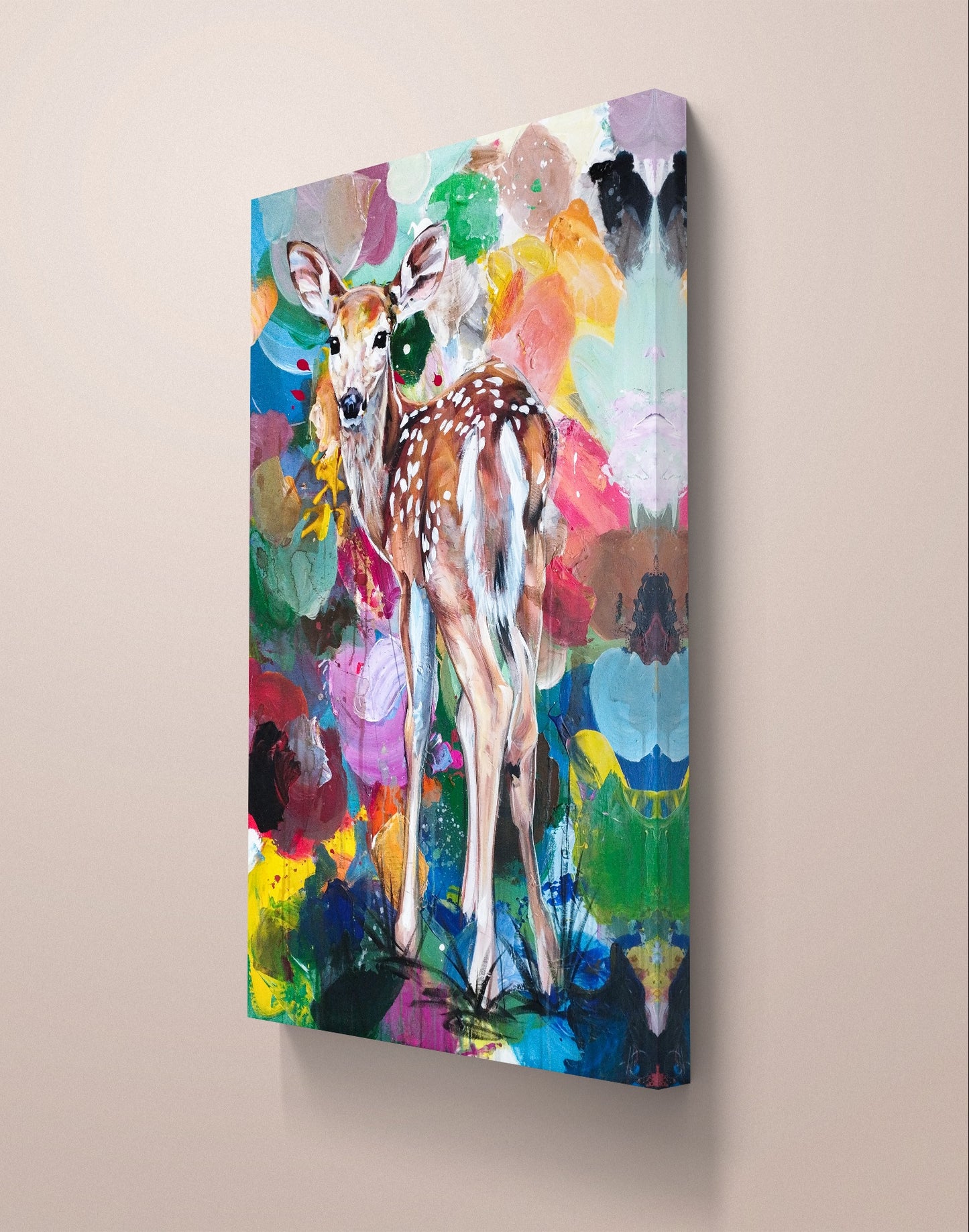 Heinz Acrylbild Acrylgemälde auf Leinwand - „Zwischen den Farben“ 116 x 74 cm