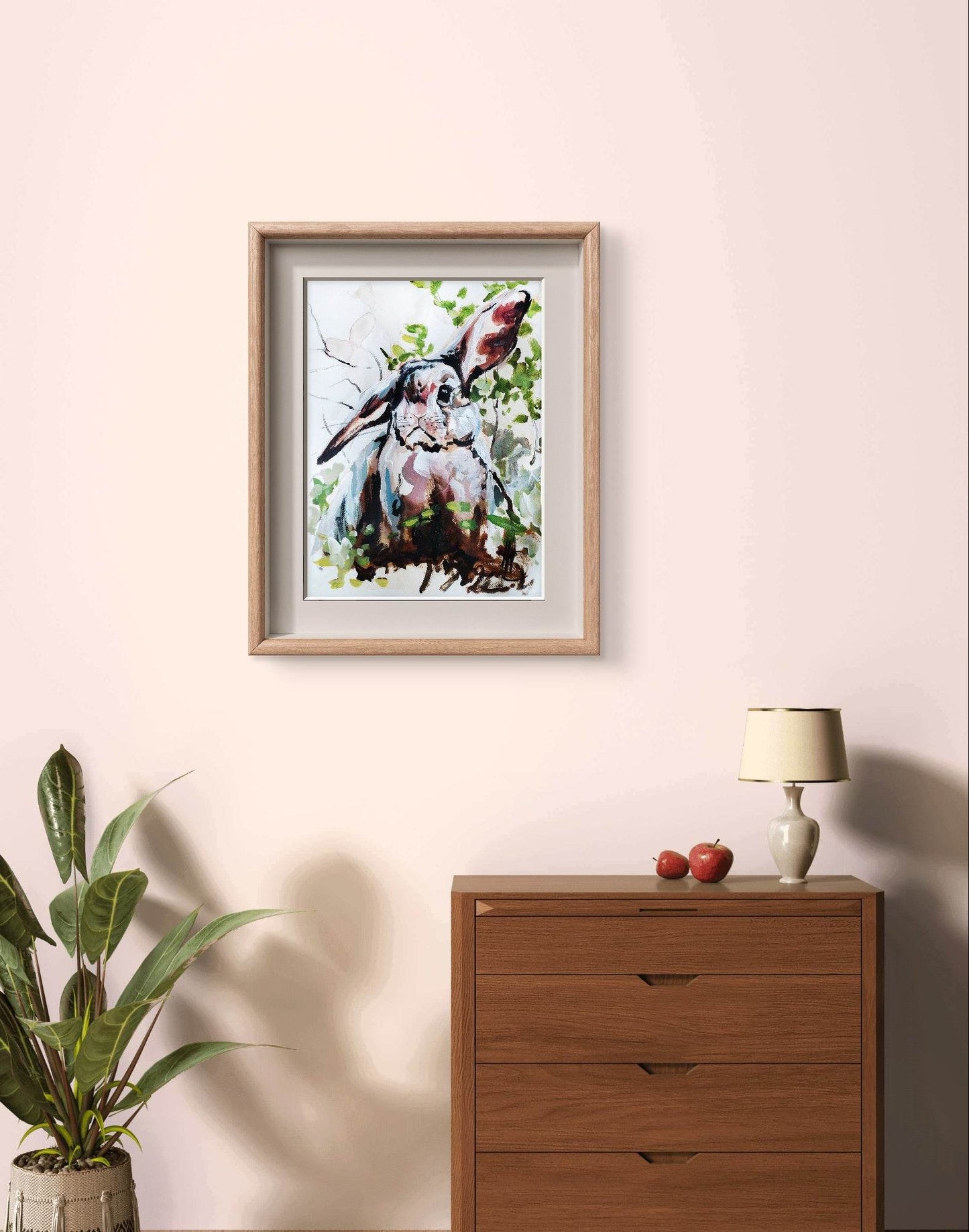 Aquarellbild Kaninchen II (30 × 40 cm)
