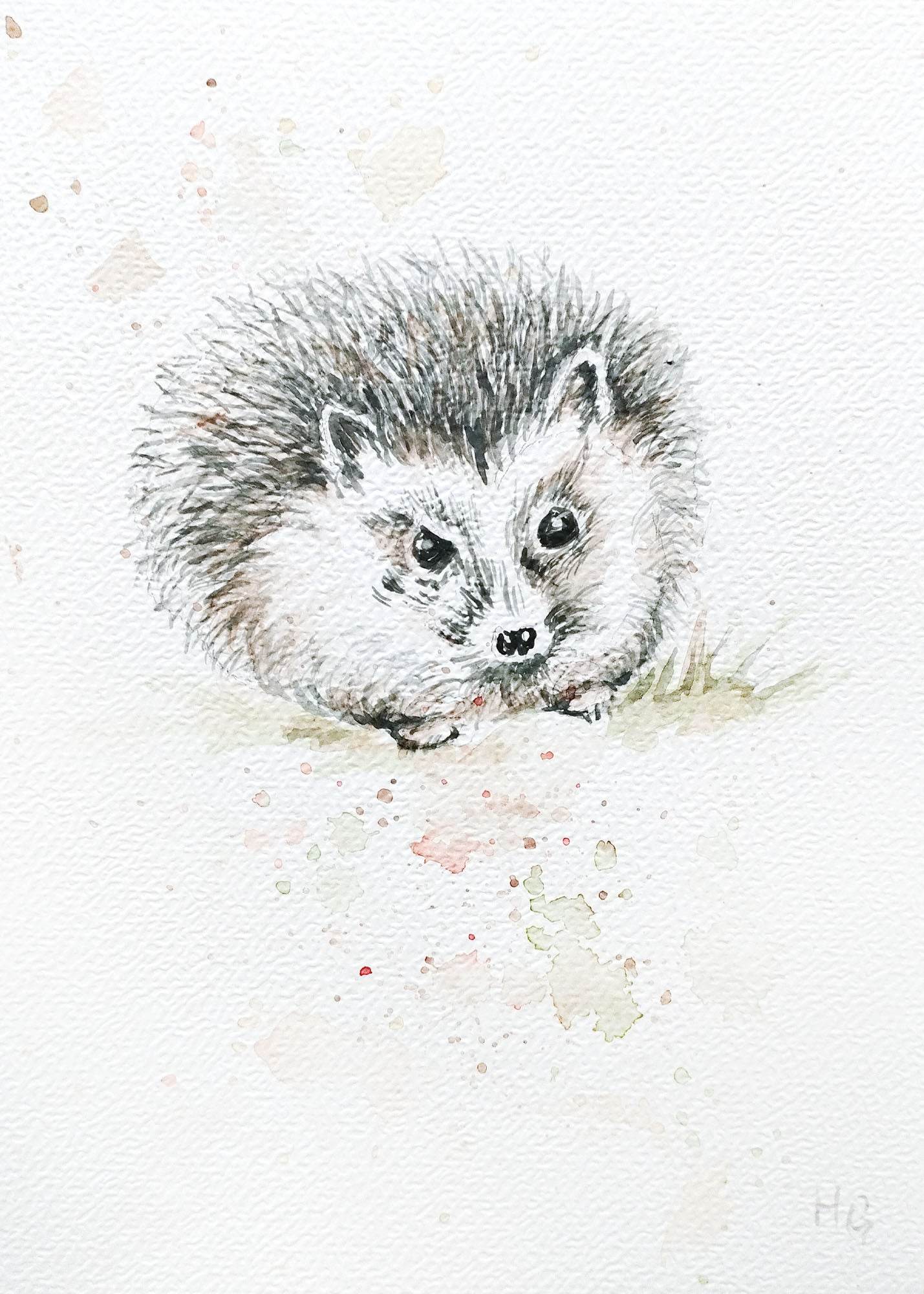 Postkarte „Nachtigall“ – Handgemalt