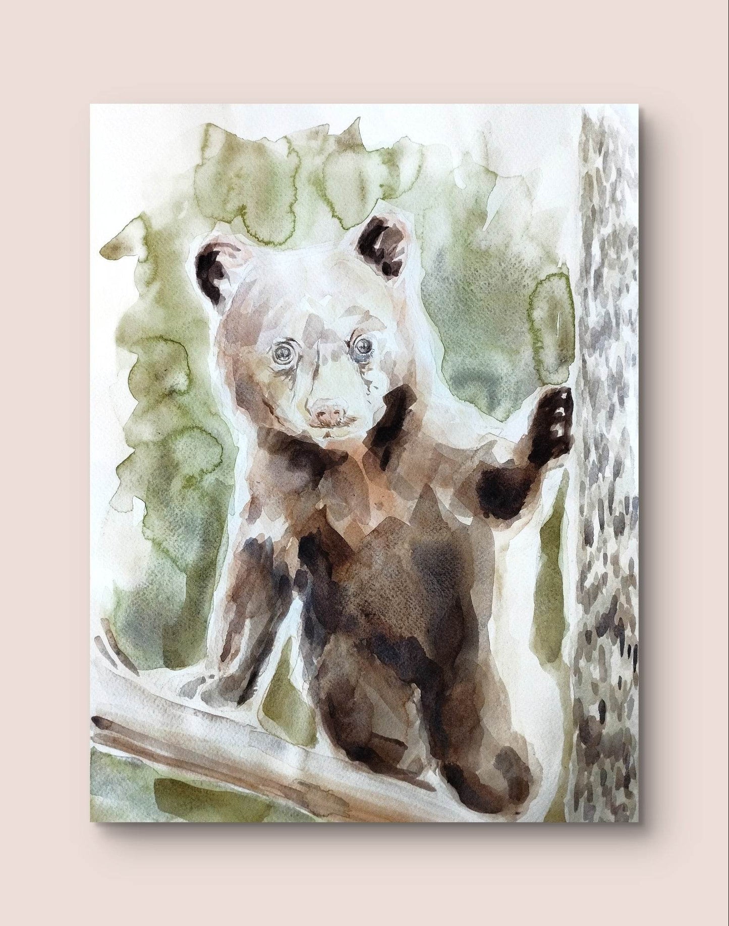 Aquarellbild Bär (30 × 40 cm)
