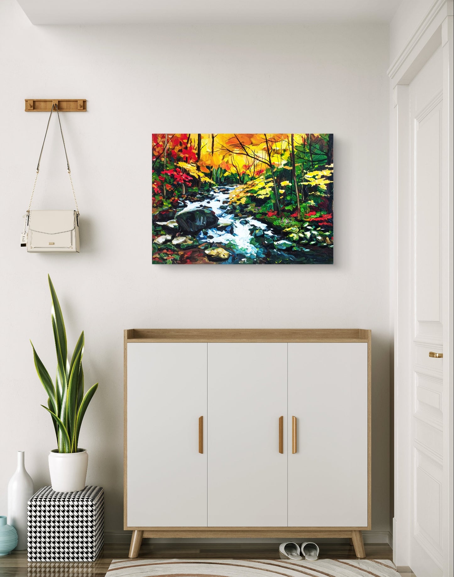 Gemälde "Flussgeflüster im Wald" 50 x 70 cm - Heinz