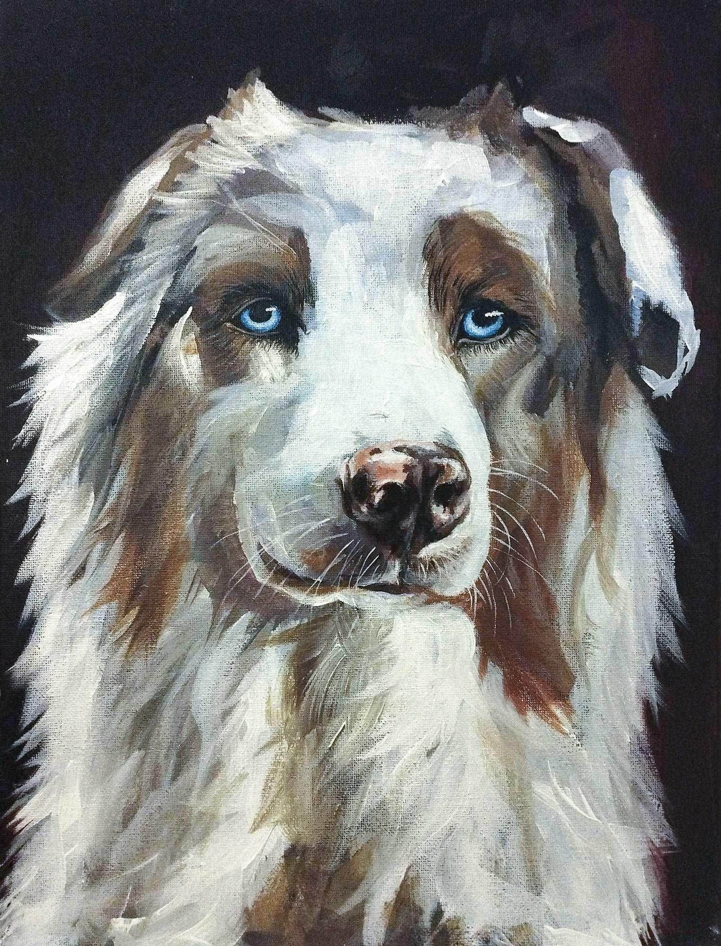 H1Z ART Acrylbild Gemälde Spinone Italiano – handgemaltes Original Acrylbild (30 x 40 cm)