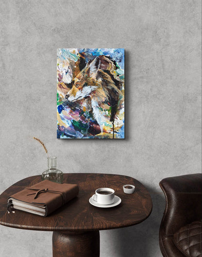 Wandbild Fuchs Acryl auf Leinwand (30 x 40 cm) - H1Z Art – Zeitgenössische Kunst aus Leipzig