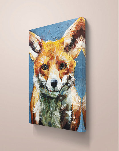 Heinz Acrylbild Acrylgemälde auf Leinwand - „Fuchsblick – geheimnisvoll & wachsam“ 30 x 40 cm
