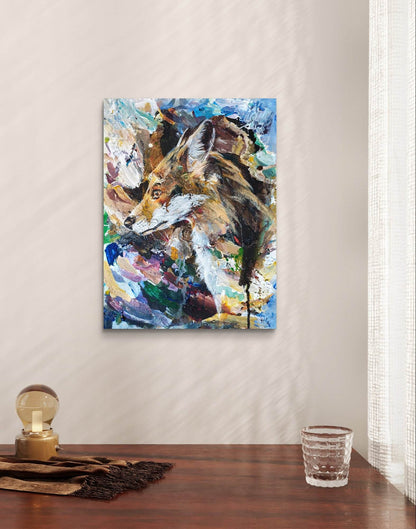 Wandbild Fuchs Acryl auf Leinwand (30 x 40 cm) - H1Z Art – Zeitgenössische Kunst aus Leipzig