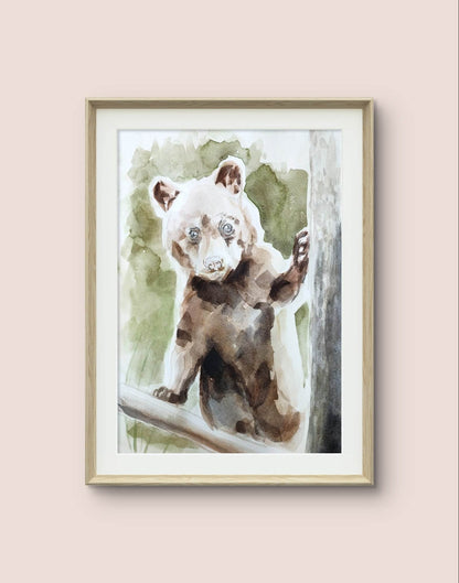Aquarellbild Bär (30 × 40 cm)