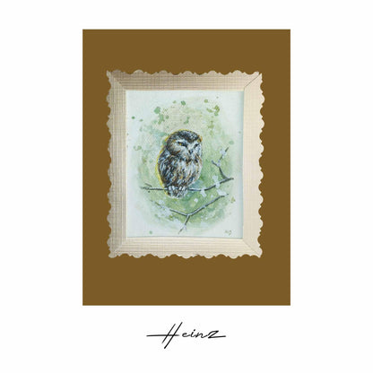 Grußkarte 'Eule' - Heinz