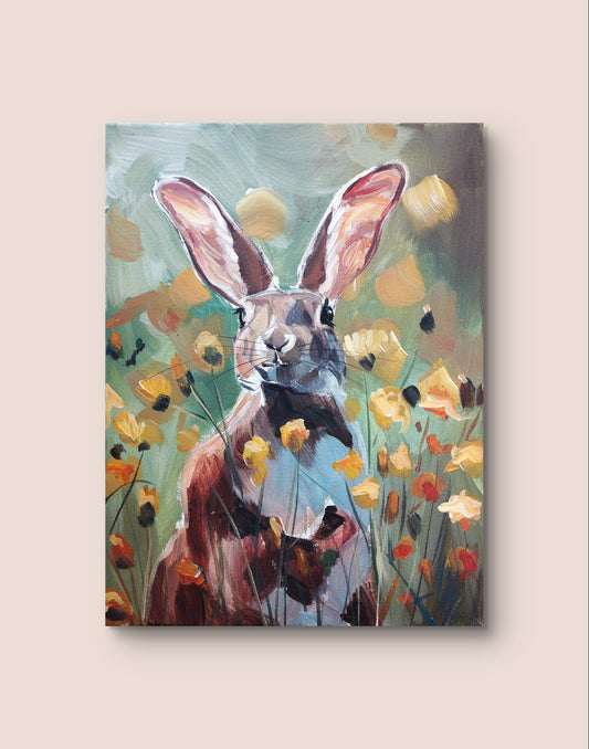 Heinz Acrylbild Acrylgemälde auf Leinwand - „Frühlingssprung ins Glück“ 30 x 40 cm