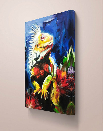 Gemälde Leguan – handgemaltes Original Acrylbild (50 x 70 cm)