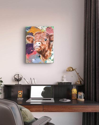 Gemälde Kalb – handgemaltes Original Acrylbild (30 x 40 cm) - H1Z Art