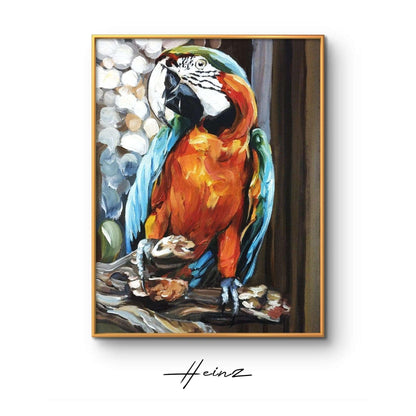 Premium Gemälde 'Papagei im Zoo' 30 x 40 cm - Heinz