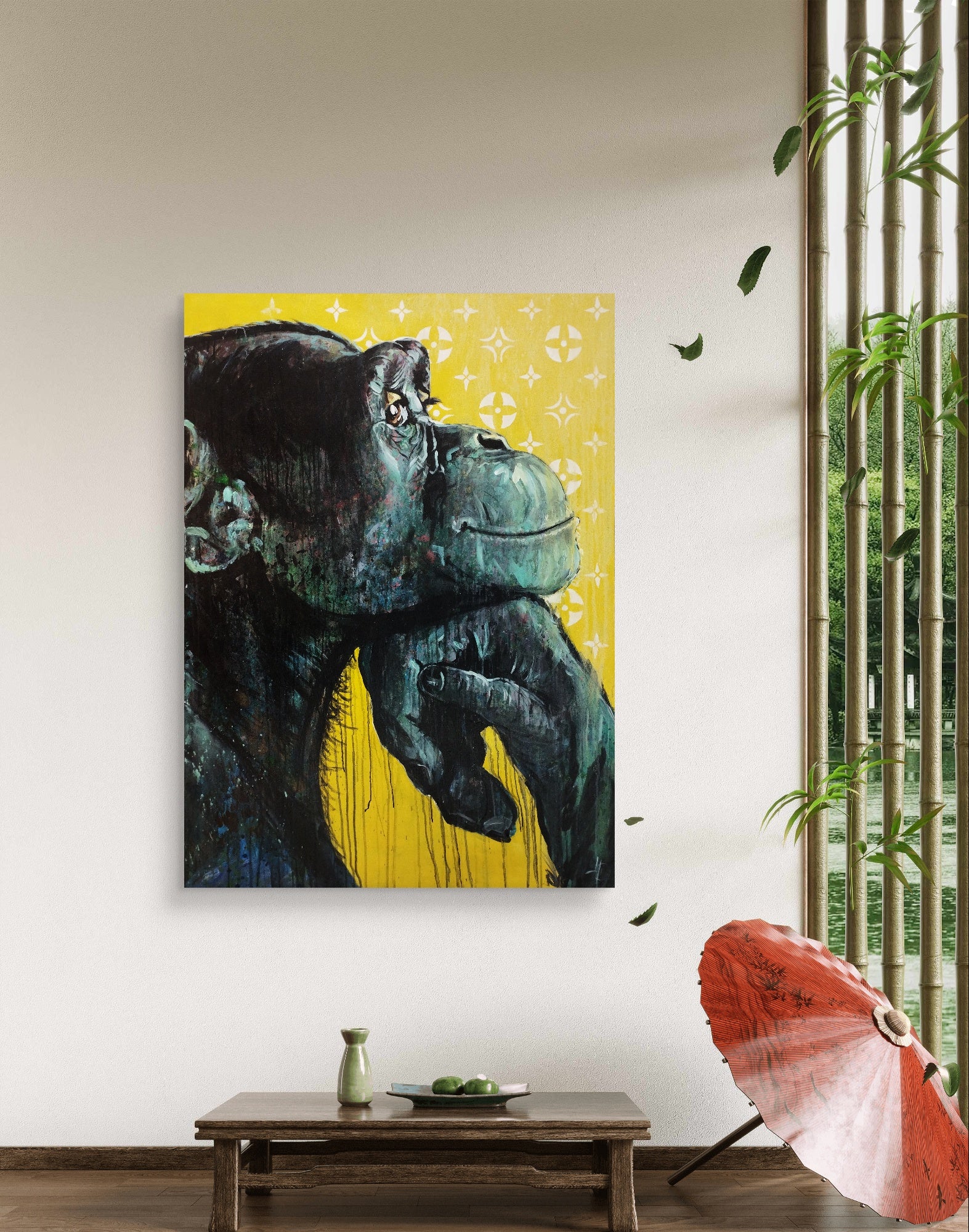 Premium Gemälde "Thoughts of Bananas" 93 x 128 cm - Heinz
