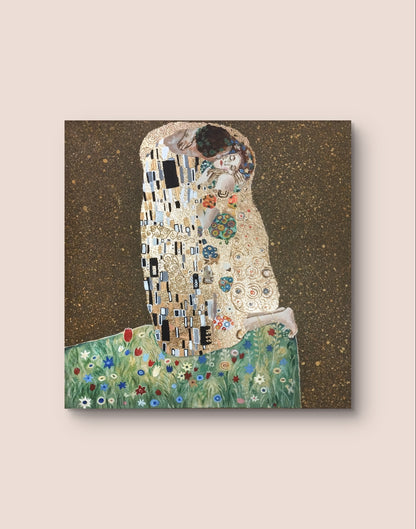 Premium Gemälde "Still und zärtlich" 29 x 29 cm - Heinz