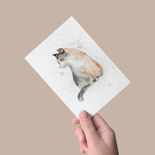 Postkarte „Katze“ – Handgemalt