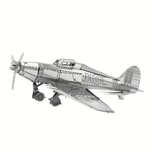 Hurricane Fighter 3D Puzzle Metall Bausatz Erwachsene Flugzeug Modell