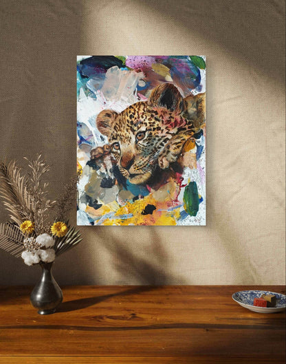 Wandbild Leopard Acryl auf Leinwand (30 x 40 cm) - H1Z Art – Zeitgenössische Kunst aus Leipzig