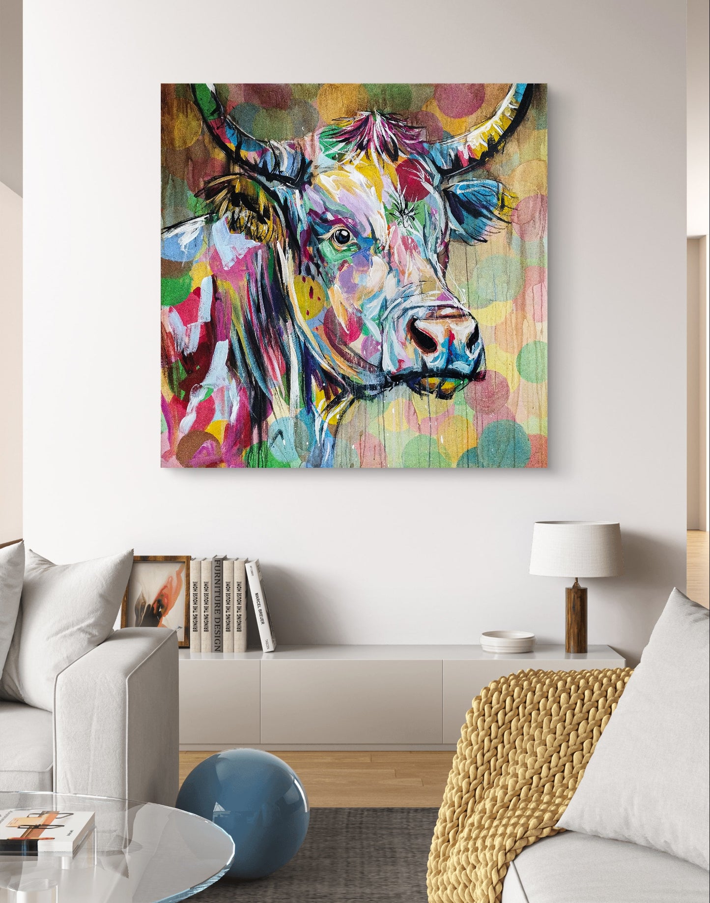 Heinz Acrylbild Acrylgemälde auf Leinwand - „Stille Weide – Seele in Braun und Gold“ 120 x 120 cm