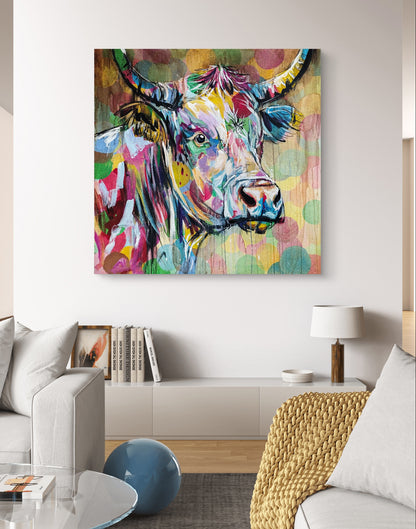 Heinz Acrylbild Acrylgemälde auf Leinwand - „Stille Weide – Seele in Braun und Gold“ 120 x 120 cm