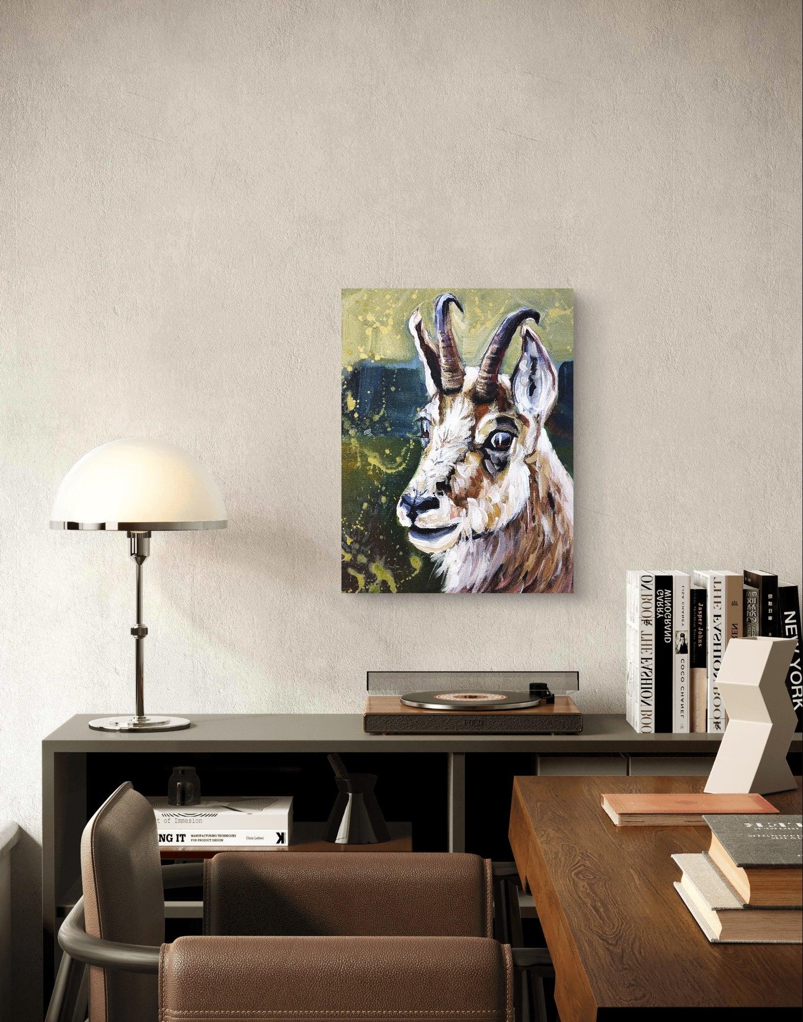 Premium Gemälde 'Ziege' 30 x 40 cm - Heinz