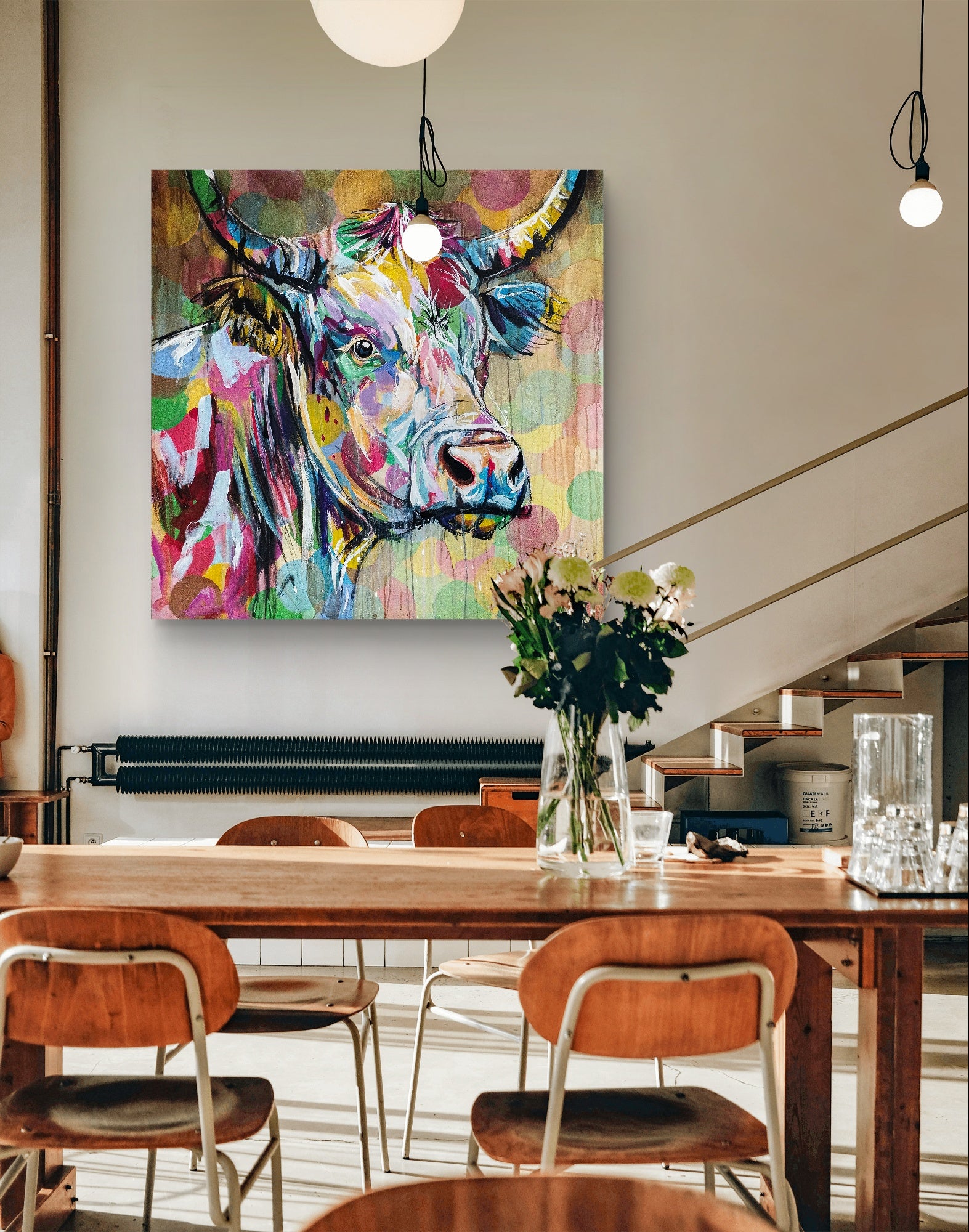 Heinz Acrylbild Acrylgemälde auf Leinwand - „Stille Weide – Seele in Braun und Gold“ 120 x 120 cm