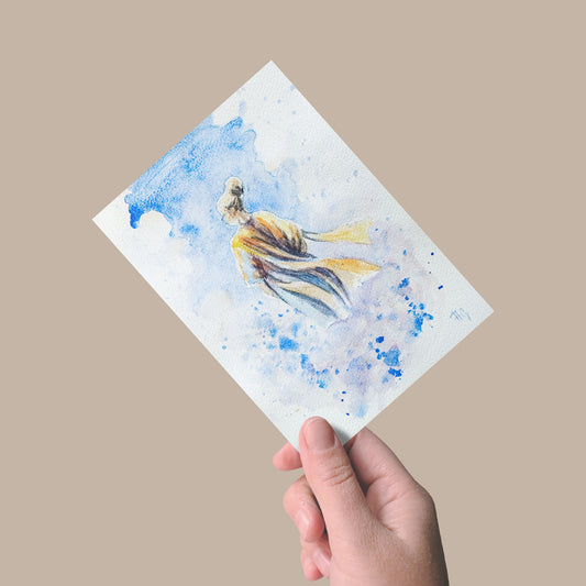Heinz Grußkarte Handgemalte Grußkarte – „Aeterna“ (Aquarell, DIN A5)