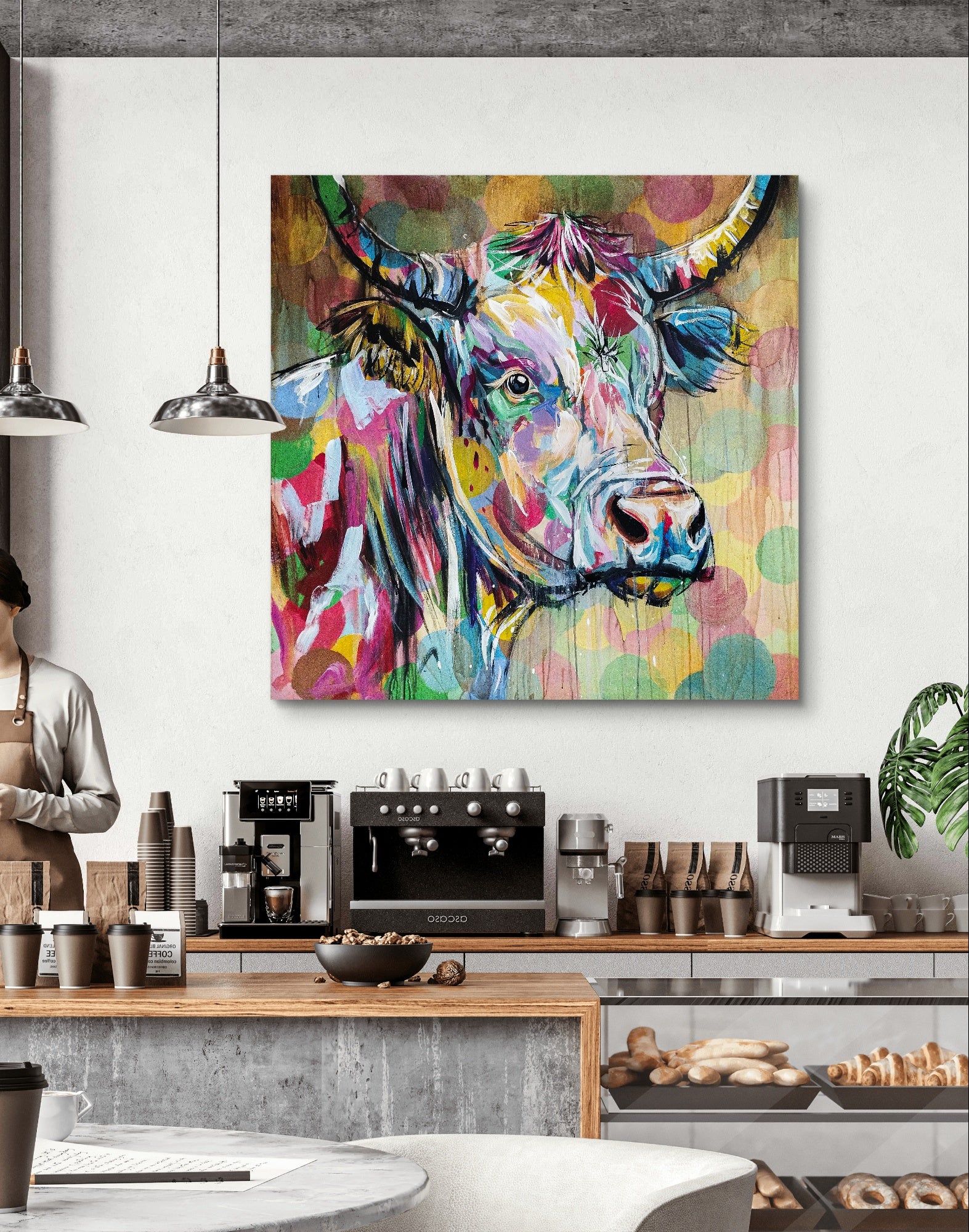 Heinz Acrylbild Acrylgemälde auf Leinwand - „Stille Weide – Seele in Braun und Gold“ 120 x 120 cm