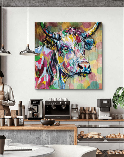 Heinz Acrylbild Acrylgemälde auf Leinwand - „Stille Weide – Seele in Braun und Gold“ 120 x 120 cm