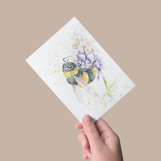 Postkarte „Hummeln“ – Handgemalt