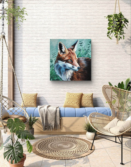 Gemälde tükis Fuchs – handgemaltes Original Acrylbild (70 x 70 cm)
