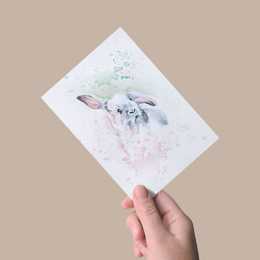 Postkarte „Kaninchen“ – Handgemalt
