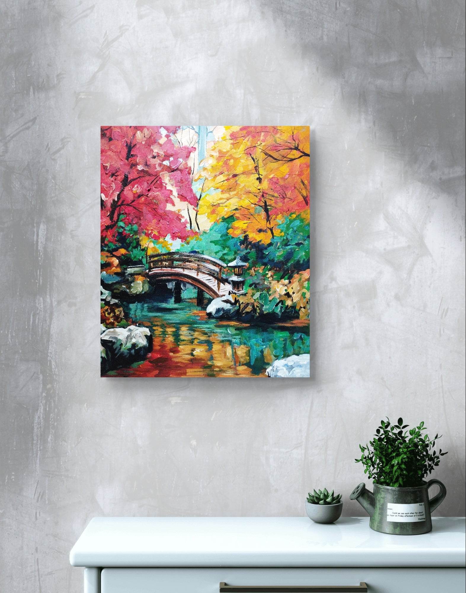 Gemälde Wald – handgemaltes Original Acrylbild (50 x 60 cm)