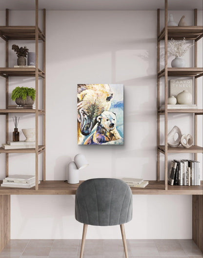 Premium Gemälde 'Eisbären' 30 x 40 cm - Heinz