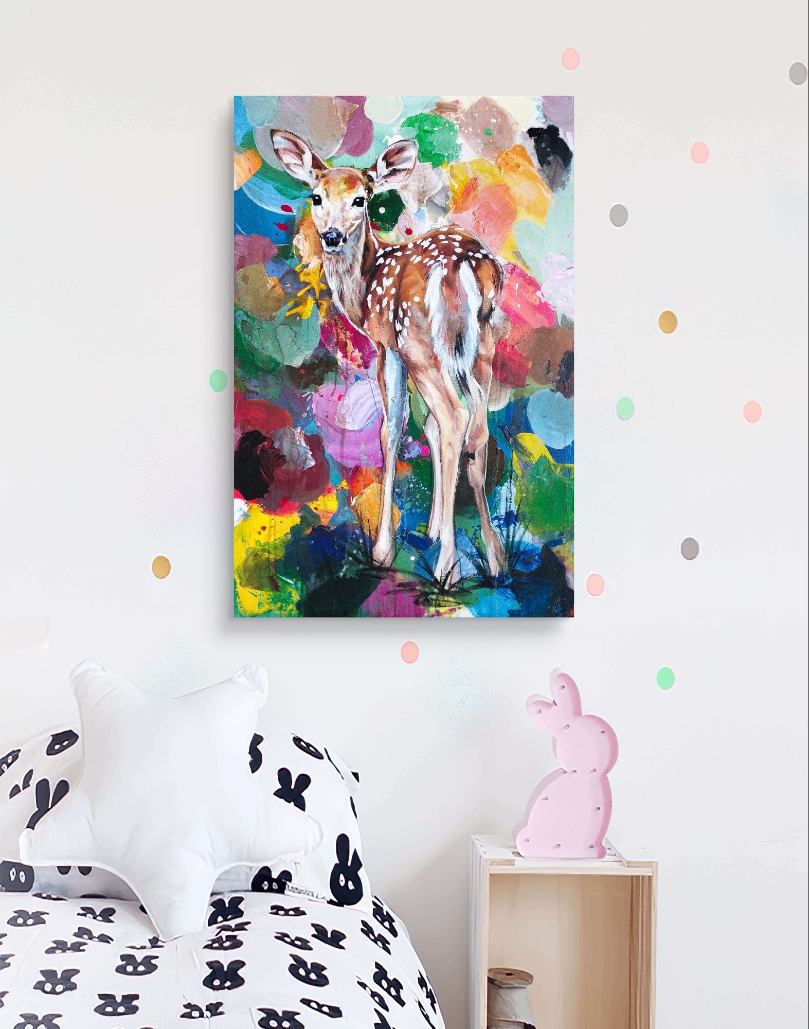 Heinz Acrylbild Acrylgemälde auf Leinwand - „Zwischen den Farben“ 116 x 74 cm