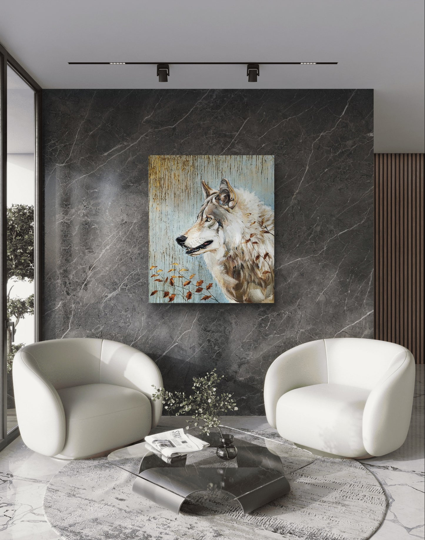 Premium Gemälde "Echo of the Wild" 112 x 95 cm - Heinz