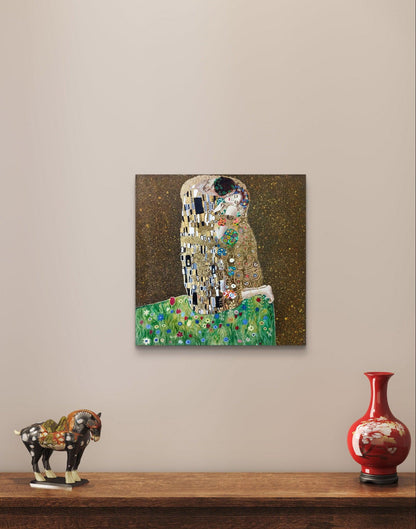 Premium Gemälde "Der Kuss" 29 x 29 cm - Heinz