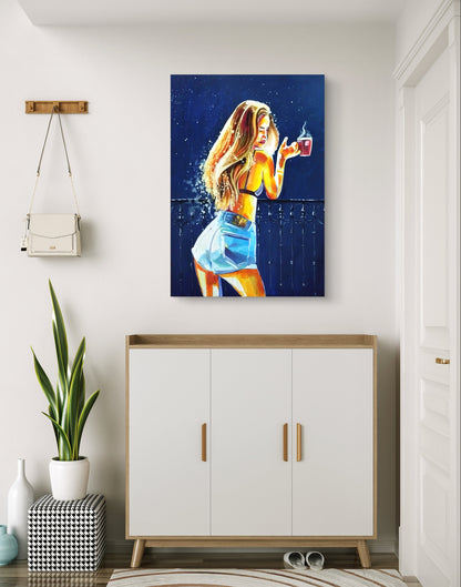 Gemälde "Le Thé du Soir" 100 x 70 cm - Heinz