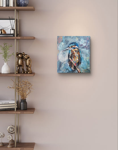 Premium Gemälde "Eisvogel" 30 x 24 cm