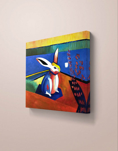 Gemälde abstrakt Kaninchen – handgemaltes Original Acrylbild (50 x 60 cm)