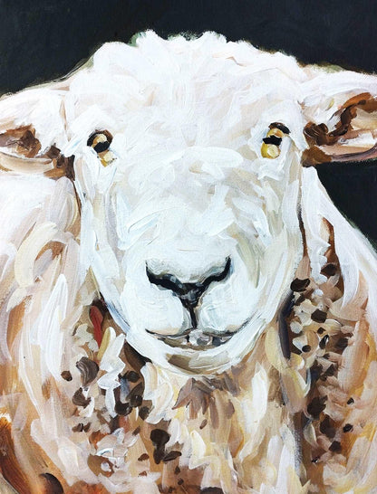 Premium Gemälde 'Süßer Schaf' 30 x 40 cm - Heinz