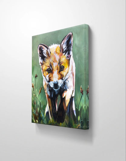 Gemälde kleiner Fuchs – handgemaltes Original Acrylbild (40 x 50 cm)