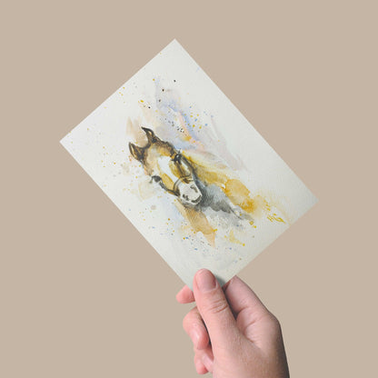 Aquarell-Grußkarte 'Pferd' - Heinz