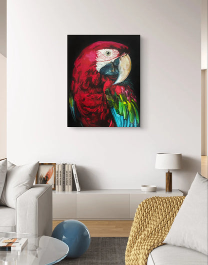 Gemälde Papagei – handgemaltes Original Acrylbild (40 x 50 cm)