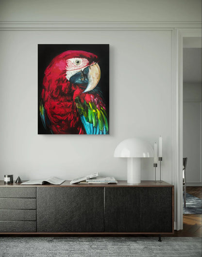 Gemälde Papagei – handgemaltes Original Acrylbild (40 x 50 cm)