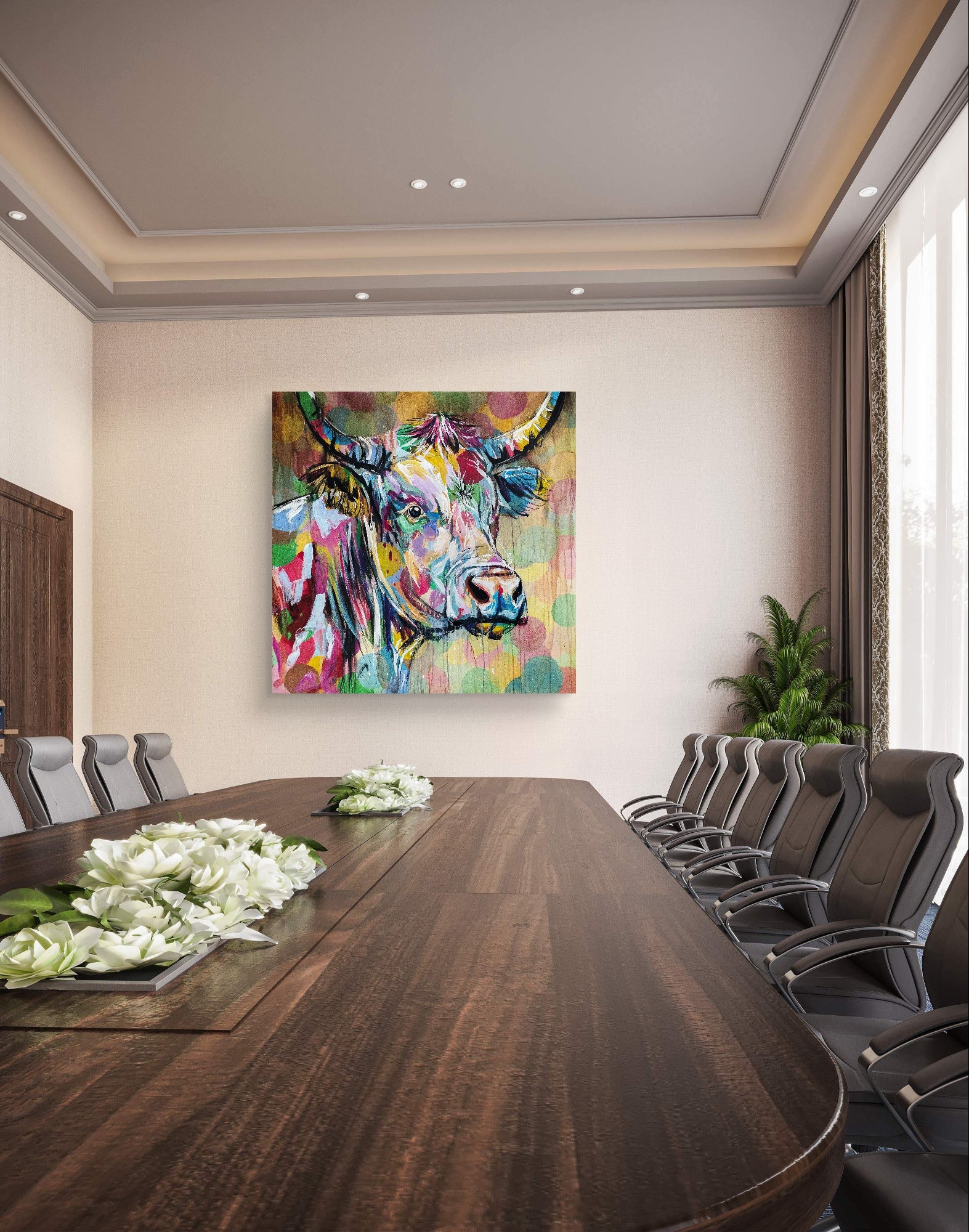 Heinz Acrylbild Acrylgemälde auf Leinwand - „Stille Weide – Seele in Braun und Gold“ 120 x 120 cm
