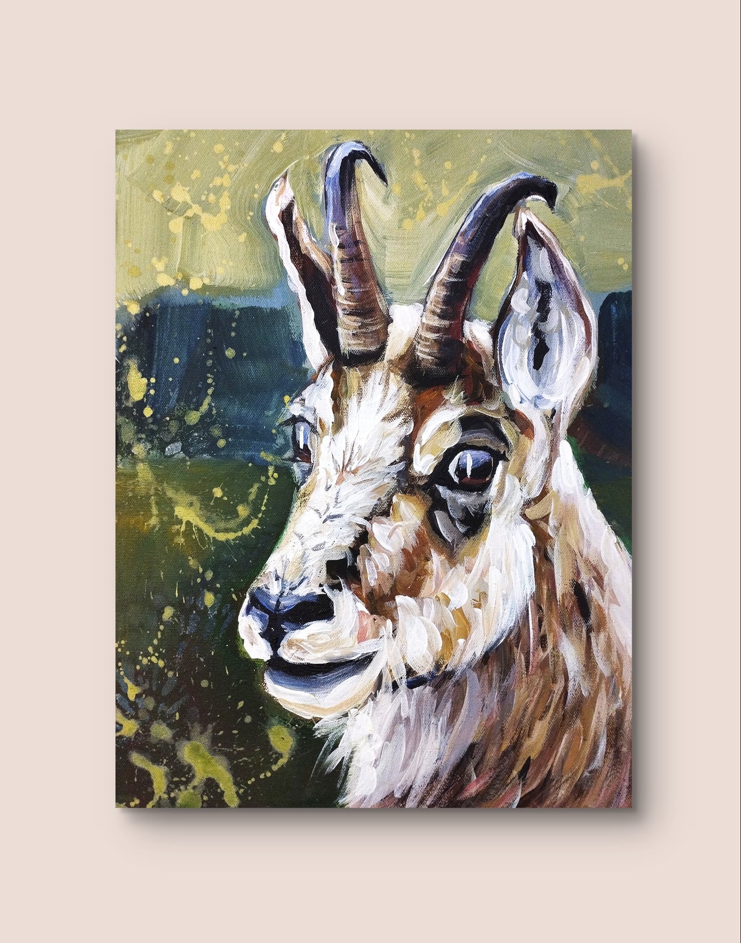Premium Gemälde "Ziege mit Charakter" 30 x 40 cm - Heinz