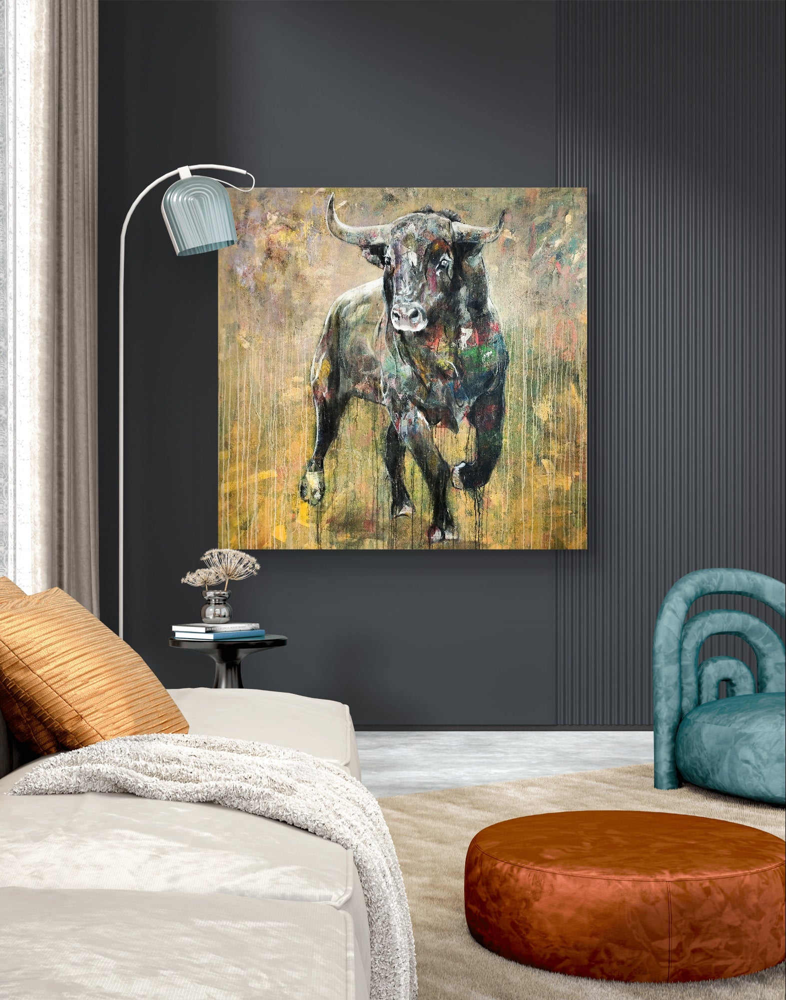 Premium Gemälde "The Moment of Decision" 140 x 145 cm - Heinz
