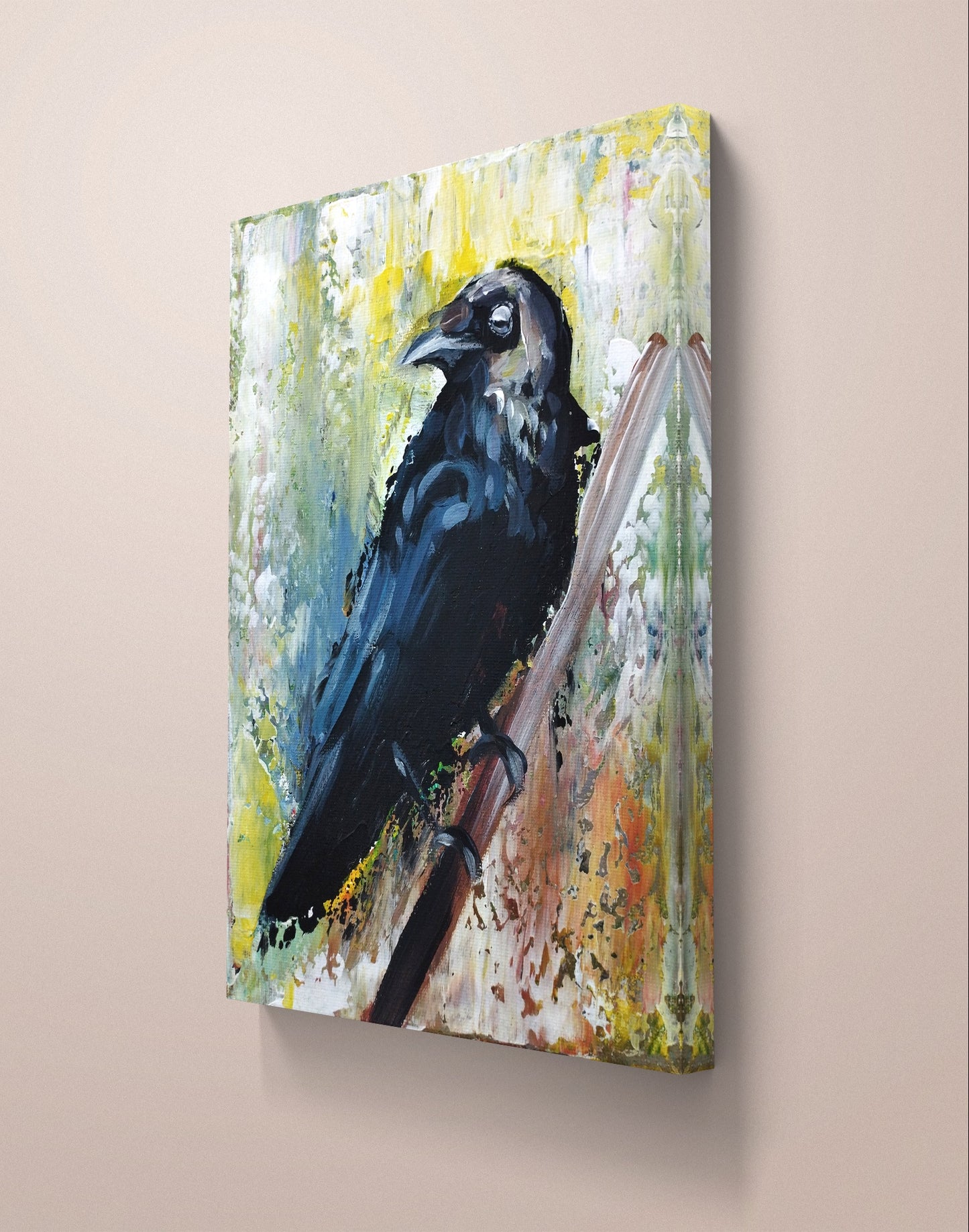 Gemälde "Rabenschwarz mit Tiefe" 18 x 24 cm - Heinz