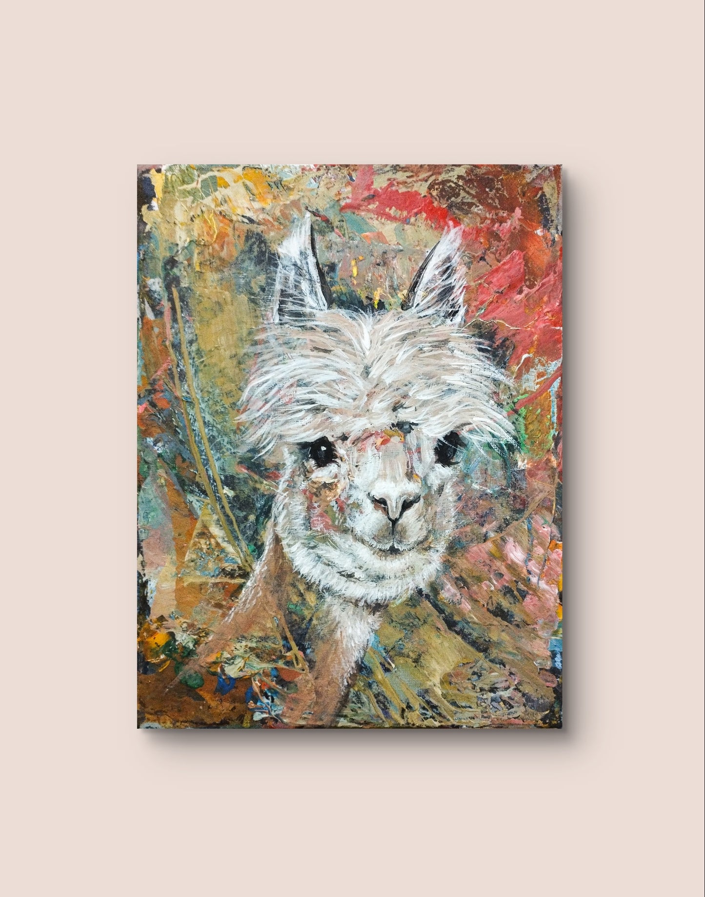 Gemälde "Wollige Neugier" 17 x 24 cm - Heinz