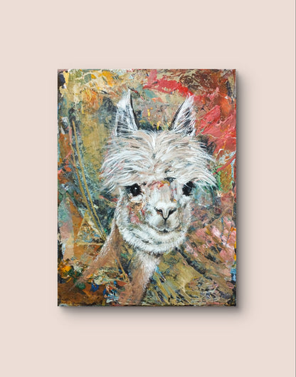 Gemälde "Wollige Neugier" 17 x 24 cm - Heinz