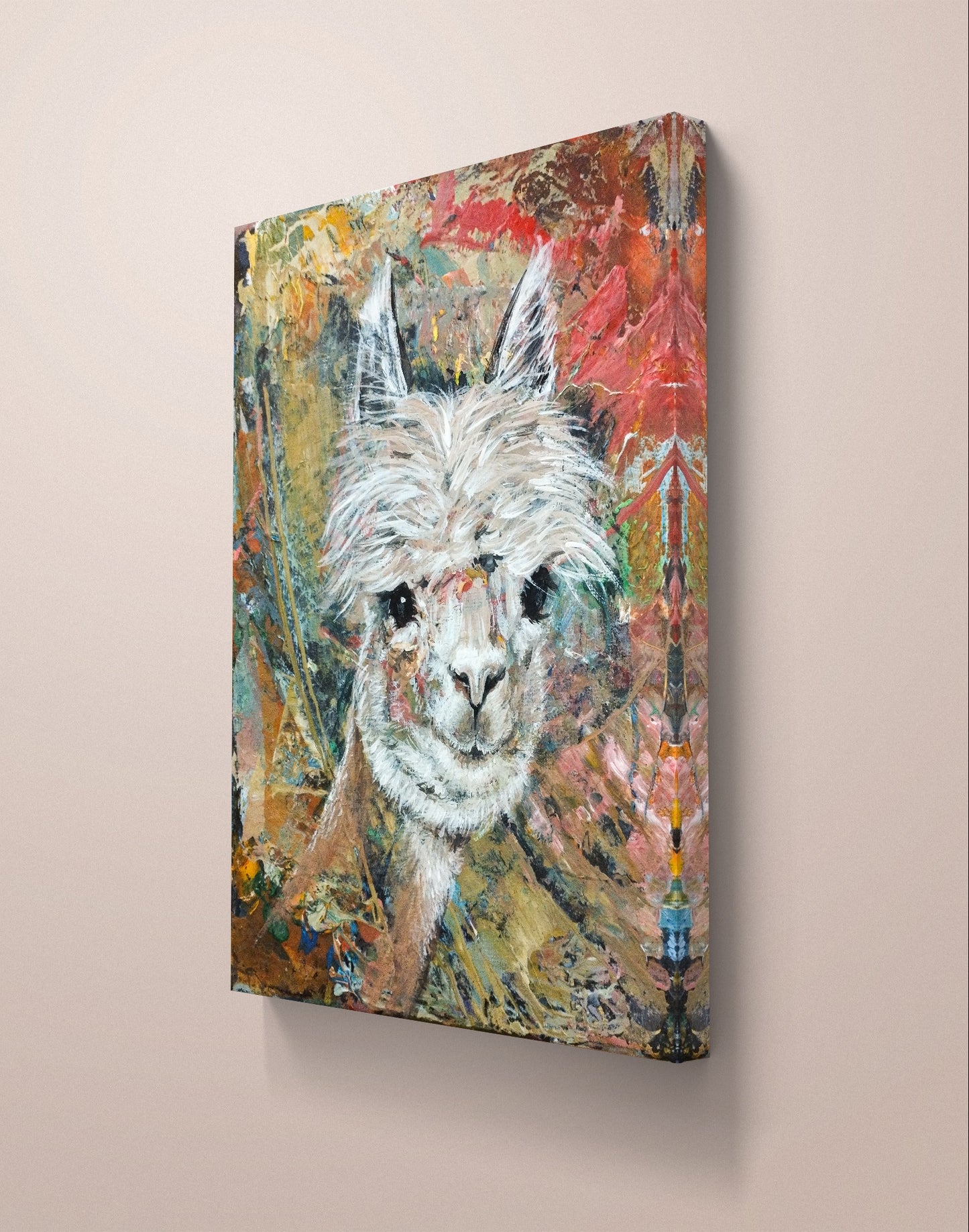 Gemälde "Wollige Neugier" 17 x 24 cm - Heinz